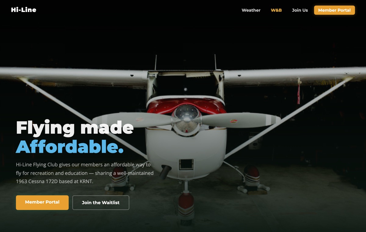 n2134y.com — Hi-Line Flying Club · KRNT